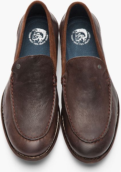 brown leather loafers men's