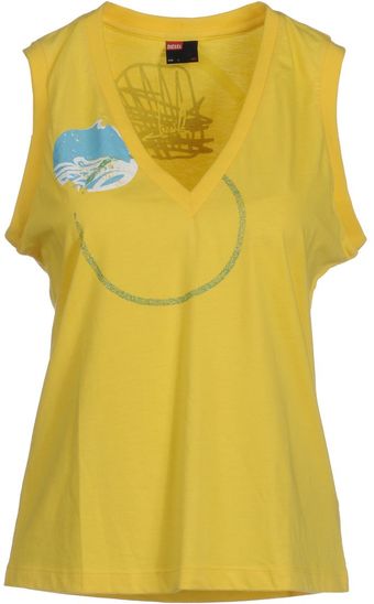 Diesel Sleeveless T-shirt - Lyst