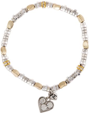 Martine Wester Valentine Vintage Crystal Heart Bracelet - Lyst