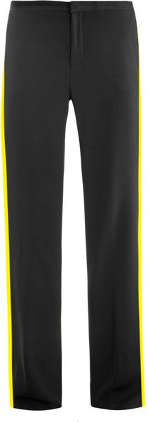 MSGM Side Stripe Crepe Trousers - Lyst