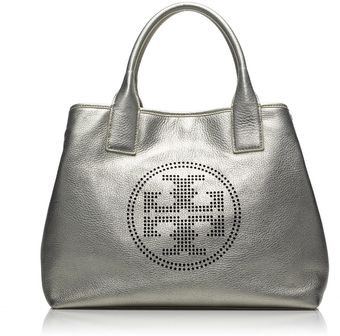 Tory Burch Small Perforated Logo Tote - Lyst