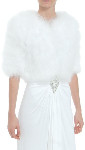Azzaro Feather Bolero - Lyst