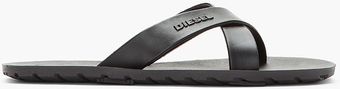 Diesel Black Rubber Wash Sandals - Lyst