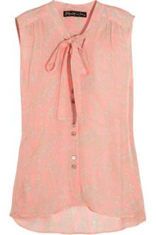 Elizabeth And James Jamie Printed Silk Chiffon Blouse - Lyst