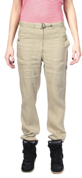 Etoile Isabel Marant Java Linen Trousers - Lyst