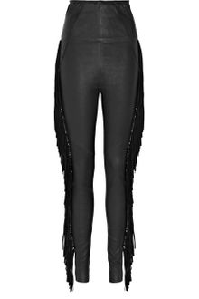 Isabel Marant Ponui Fringed Leather Leggings - Lyst