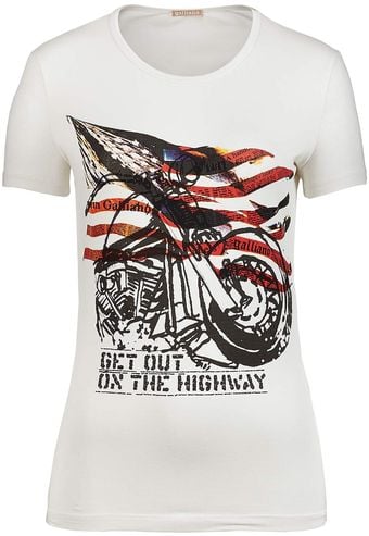 John Galliano Short Sleeve Tee - Lyst