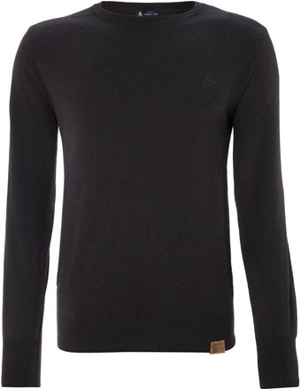 Label Lab Crew Neck Logo Jumper with Shoulder Detailing - Lyst