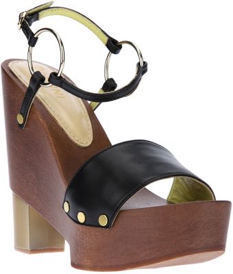 Pollini Chunky Heel Sandal - Lyst