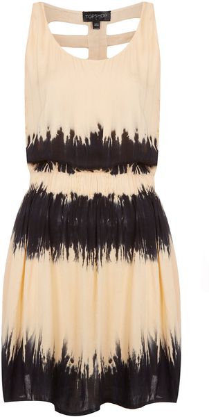 Topshop Black Tie Dye Cage Cover Up - Lyst