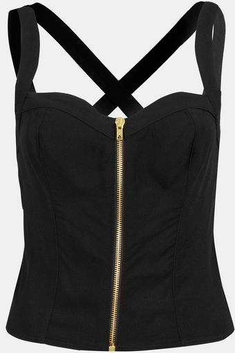 Topshop Bustier Top - Lyst