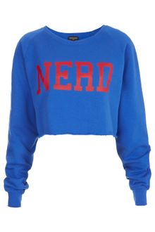 Topshop Nerd Crop Sweat - Lyst