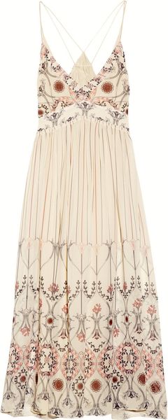 Vanessa Bruno Printed Silk Georgette Dress - Lyst