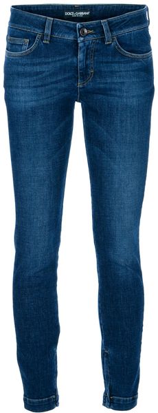 Dolce & Gabbana Cropped Skinny Jean - Lyst