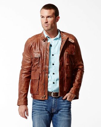Lucky Brand Bronson Leather Jacket - Lyst