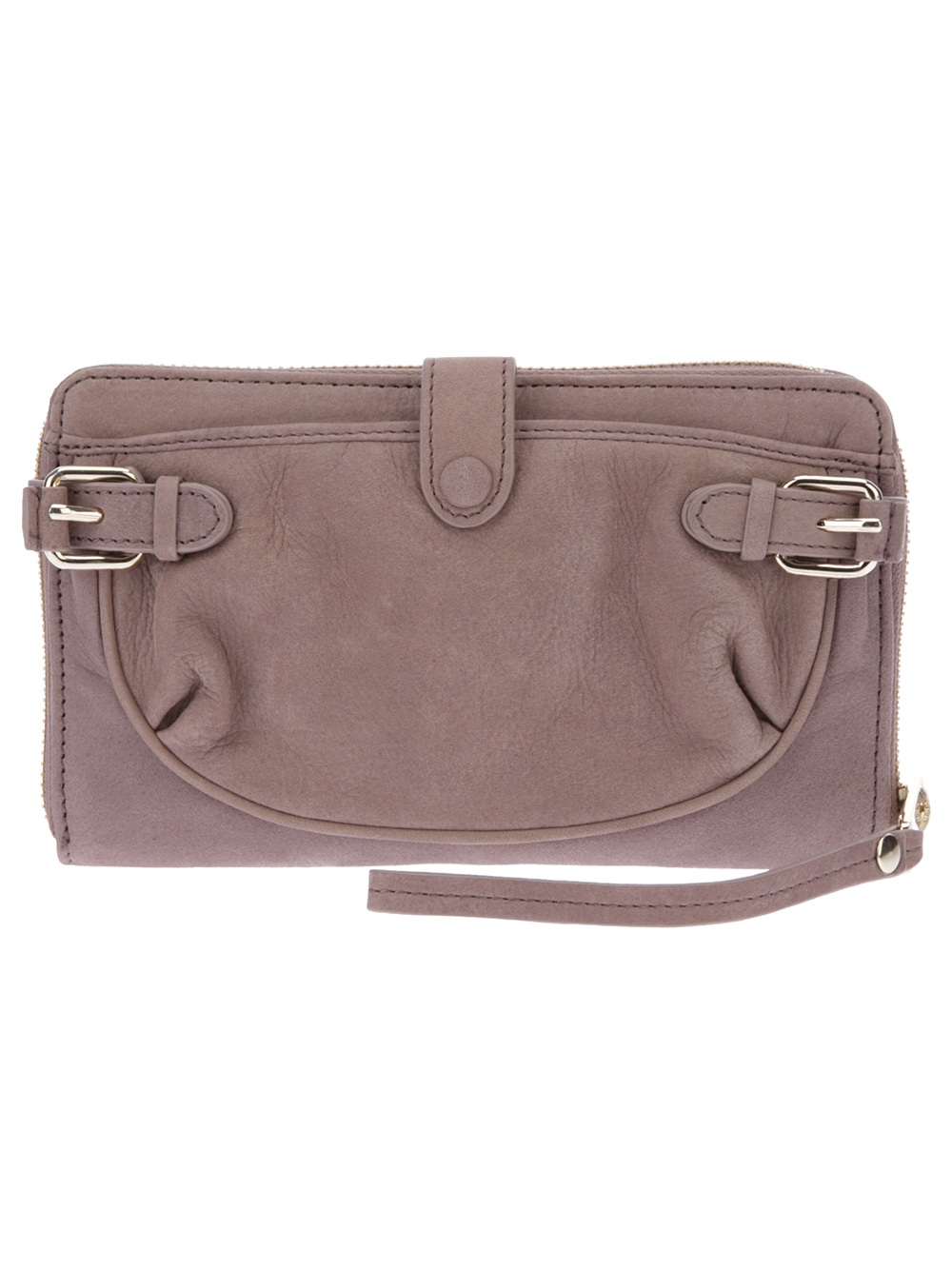 Vanessa Bruno Clutch Bag with Wrist Strap in Brown Lyst