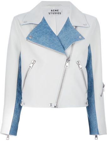 Acne Rita Cropped Biker Jacket - Lyst