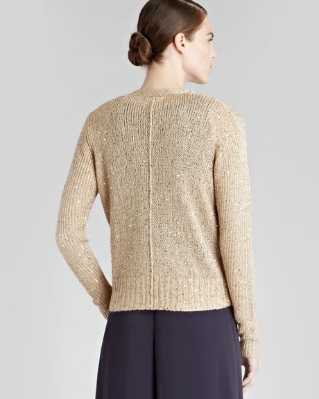 Reiss Cardigan Star Sequin in Gold | Lyst