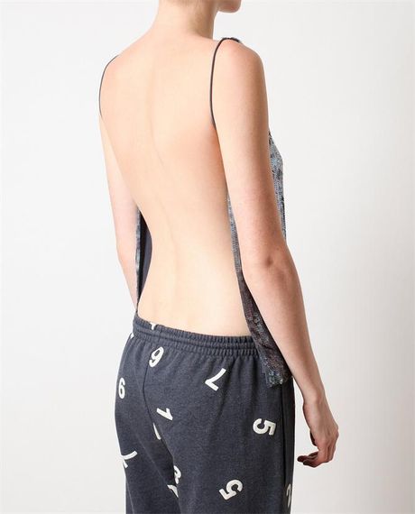 sequins backless top