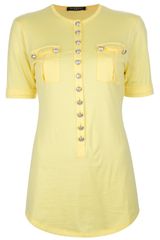 Balmain Military Button T-shirt