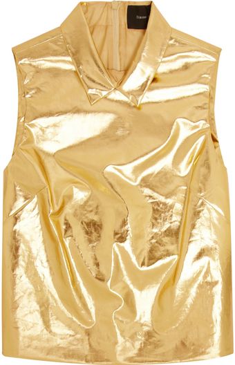 Simone Rocha Metallic Coated Cotton blend Top - Lyst