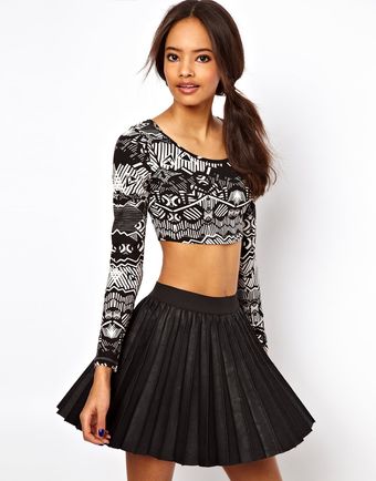 ASOS Collection Crop Top in Aztec Print - Lyst
