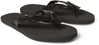 Bottega Veneta Crocodile Flip Flops - Lyst