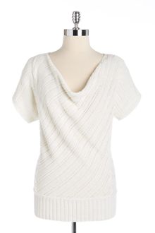 DKNY Drapey Cowlneck Top - Lyst