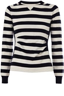 Karen Millen Sporty Stripe Knit Sweater - Lyst