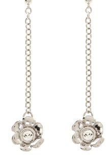 Karen Millen Twin Flower Drop Earring - Lyst