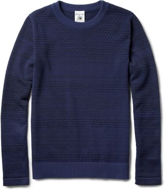 S.N.S Herning Trope Pointelleknit Cotton and Woolblend Sweater - Lyst