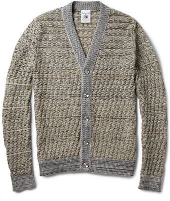 S.N.S Herning Emergent Basketweave Cotton and Merino Woolblend Cardigan - Lyst