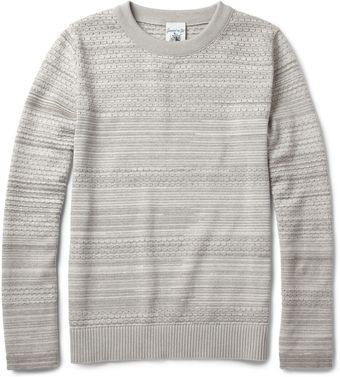 S.N.S Herning Trope Pointelleknit Cotton and Woolblend Sweater - Lyst