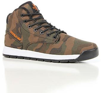 Supra The Backwood Sneaker in Camo Canvas Black Mesh Orange Accents - Lyst