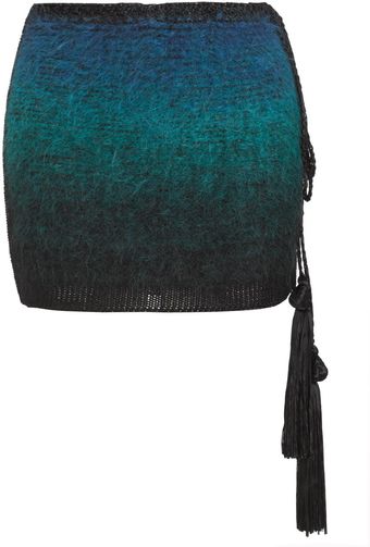 Tim Ryan Sea Green Mohair Skirt - Lyst