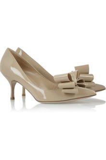 Valentino Bow Detail Patent Pumps - Lyst