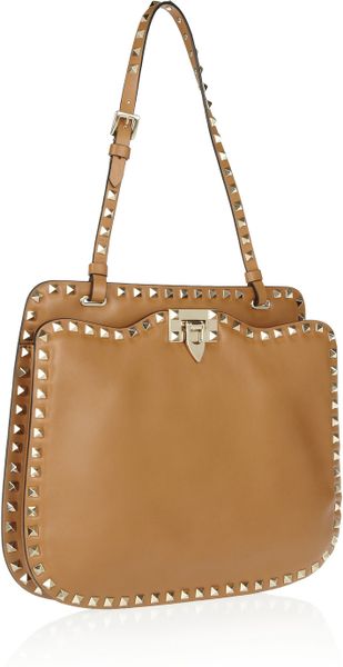 valentino studded leather shoulder bag