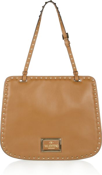 valentino studded leather shoulder bag