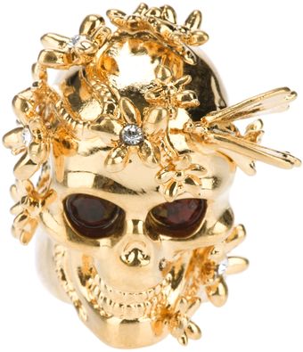 Alexander McQueen Skull Ring - Lyst