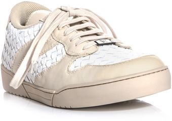 Bottega Veneta Intrecciato Woven Trainers - Lyst