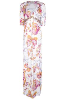 Emilio Pucci Butterfly Print Maxi Dress - Lyst