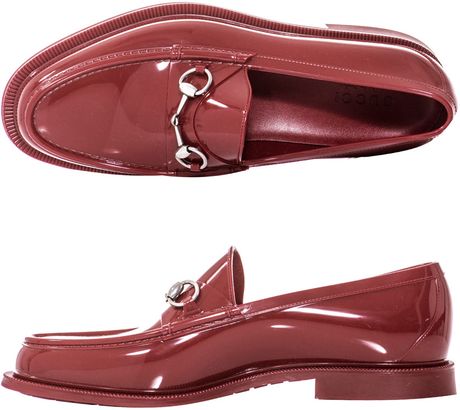red gucci loafers men's