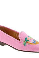 J.Crew Stubbs Wootton For Jcrew Classic Linen Slippers
