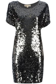 Long Sleeve Sequin Dress on Michael By Michael Kors Long Sleeve Sequin Wrap Dress In Silver