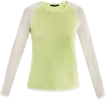 Tibi Colourblock Neon Sweater - Lyst