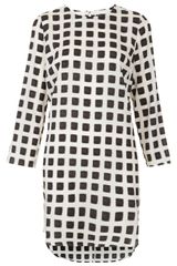 Topshop Grid Print Tunic Dress