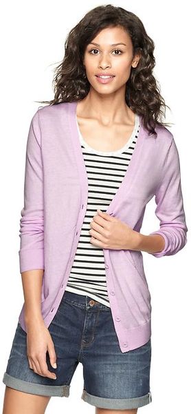 Gap Luxlight Vneck Cardigan - Lyst