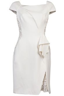 J. Mendel Lace Off Shoulder Dress - Lyst