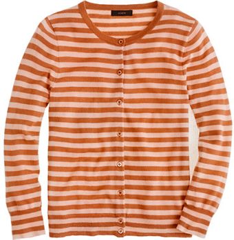 J.Crew Collection Featherweight Cashmere Cardigan in Tonal Stripe - Lyst