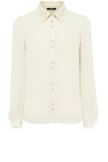 Oasis Lace Collar Blouse - Lyst